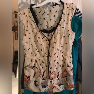 Anthropology Odille Cotton Baby Doll Top